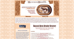Desktop Screenshot of hancockhorses.com